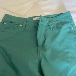 Sea green hyper stretch skinnies-size L- never worn